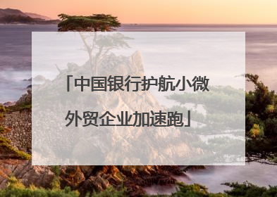 中国银行护航小微外贸企业加速跑