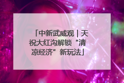 中新武威观｜天祝大红沟解锁“清凉经济”新玩法
