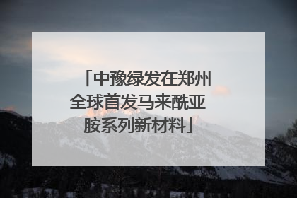 中豫绿发在郑州全球首发马来酰亚胺系列新材料