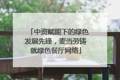 中资赋能下的绿色发展先锋，麦当劳铸就绿色餐厅网络