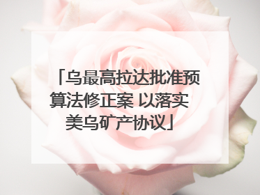 乌最高拉达批准预算法修正案 以落实美乌矿产协议