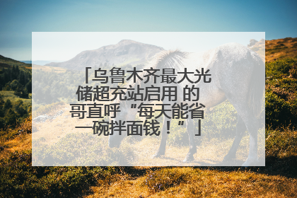 乌鲁木齐最大光储超充站启用 的哥直呼“每天能省一碗拌面钱！”