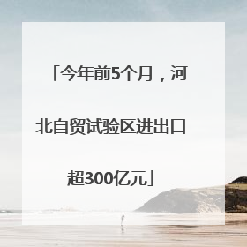 今年前5个月，河北自贸试验区进出口超300亿元