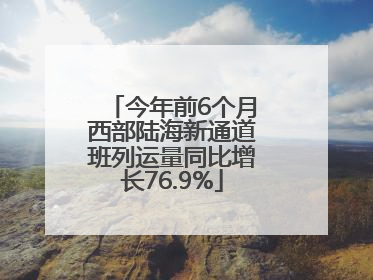 今年前6个月西部陆海新通道班列运量同比增长76.9%