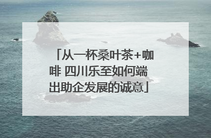 从一杯桑叶茶+咖啡 四川乐至如何端出助企发展的诚意