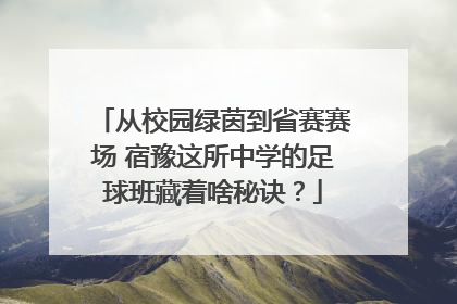 从校园绿茵到省赛赛场 宿豫这所中学的足球班藏着啥秘诀？
