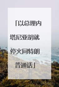 以总理内塔尼亚胡就停火同特朗普通话