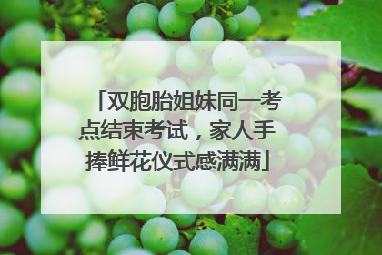 双胞胎姐妹同一考点结束考试，家人手捧鲜花仪式感满满