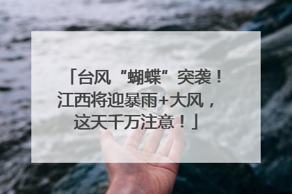 台风“蝴蝶”突袭！江西将迎暴雨+大风，这天千万注意！
