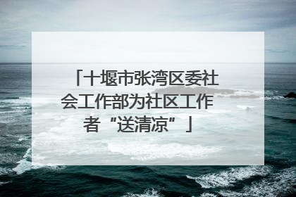 十堰市张湾区委社会工作部为社区工作者“送清凉”