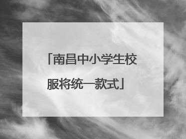 南昌中小学生校服将统一款式