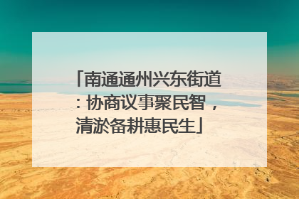 南通通州兴东街道：协商议事聚民智，清淤备耕惠民生