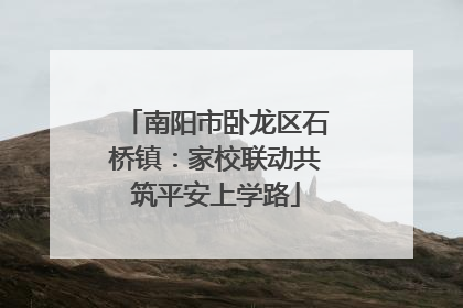 南阳市卧龙区石桥镇：家校联动共筑平安上学路