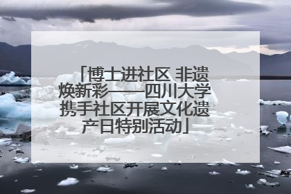 博士进社区 非遗焕新彩——四川大学携手社区开展文化遗产日特别活动