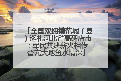 全国双拥模范城（县）巡礼河北省高碑店市：军民共建薪火相传 督亢大地鱼水情深