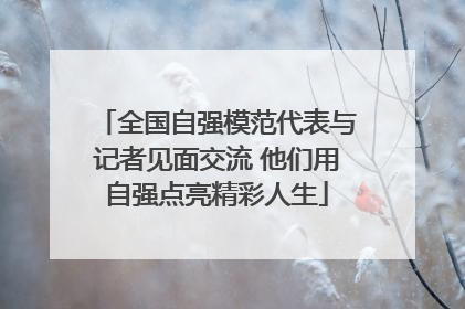全国自强模范代表与记者见面交流 他们用自强点亮精彩人生