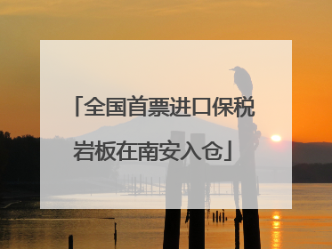 全国首票进口保税岩板在南安入仓