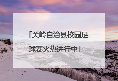 关岭自治县校园足球赛火热进行中