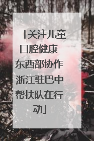 关注儿童口腔健康 东西部协作浙江驻巴中帮扶队在行动