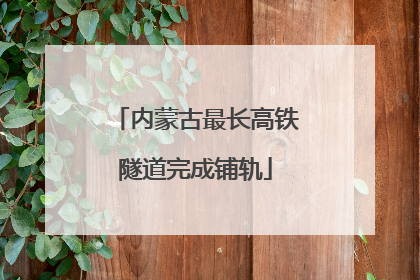 内蒙古最长高铁隧道完成铺轨