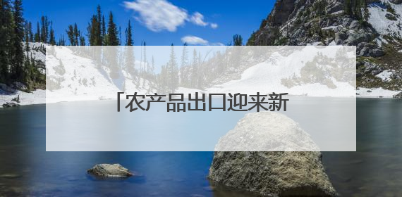 农产品出口迎来新机遇 为返乡创业青年提供了新舞台