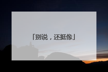 别说，还挺像