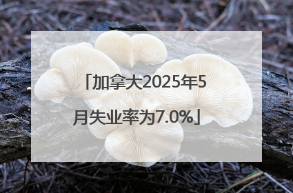 加拿大2025年5月失业率为7.0%