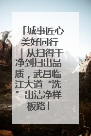 城事匠心 美好同行｜从扫得干净到扫出品质，武昌临江大道“洗”出洁净样板路