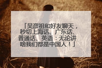吴彦祖和好友聊天，秒切上海话、广东话、普通话、英语：无论讲啥我们都是中国人！