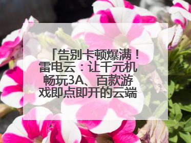 告别卡顿爆满！雷电云：让千元机畅玩3A、百款游戏即点即开的云端任意门