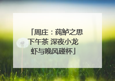 周庄：莼鲈之思下午茶 深夜小龙虾与晚风碰杯