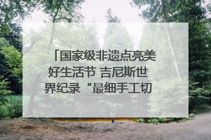 国家级非遗点亮美好生活节 吉尼斯世界纪录“最细手工切面”邀您来品！｜美好生活有“盐”味
