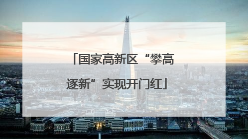 国家高新区“攀高逐新”实现开门红