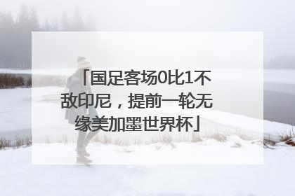 国足客场0比1不敌印尼，提前一轮无缘美加墨世界杯