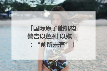 国际原子能机构警告以色列 以媒：“前所未有”