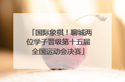 国际象棋！聊城两位学子晋级第十五届全国运动会决赛