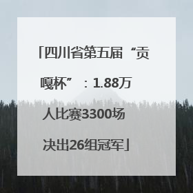 四川省第五届“贡嘎杯”：1.88万人比赛3300场 决出26组冠军
