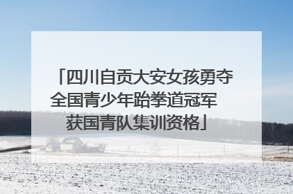四川自贡大安女孩勇夺全国青少年跆拳道冠军 获国青队集训资格
