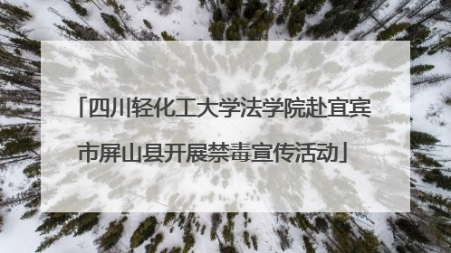 四川轻化工大学法学院赴宜宾市屏山县开展禁毒宣传活动