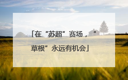 在“苏超”赛场，“草根”永远有机会