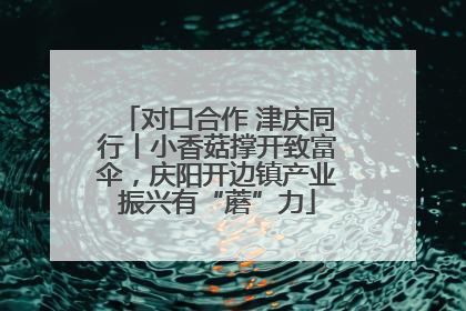 对口合作 津庆同行丨小香菇撑开致富伞，庆阳开边镇产业振兴有“蘑”力