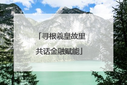 寻根羲皇故里 共话金融赋能