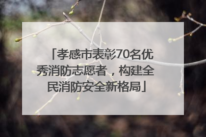 孝感市表彰70名优秀消防志愿者，构建全民消防安全新格局