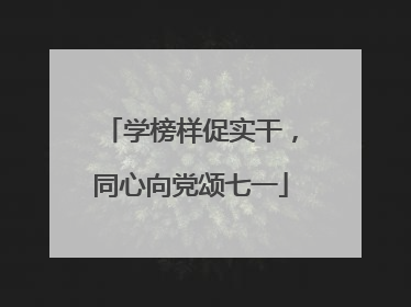 学榜样促实干，同心向党颂七一