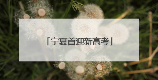 宁夏首迎新高考