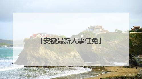 安徽最新人事任免