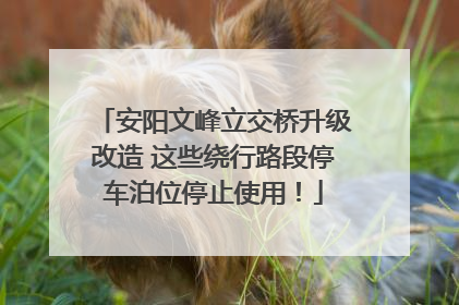 安阳文峰立交桥升级改造 这些绕行路段停车泊位停止使用！