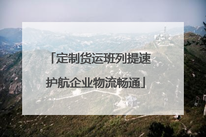 定制货运班列提速 护航企业物流畅通