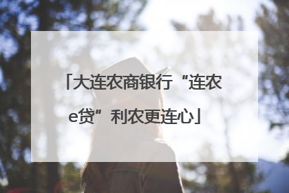 大连农商银行“连农e贷”利农更连心