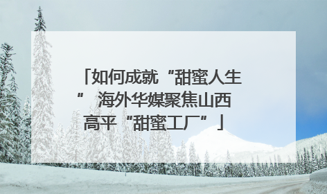 如何成就“甜蜜人生” 海外华媒聚焦山西高平“甜蜜工厂”